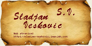 Slađan Vesković vizit kartica